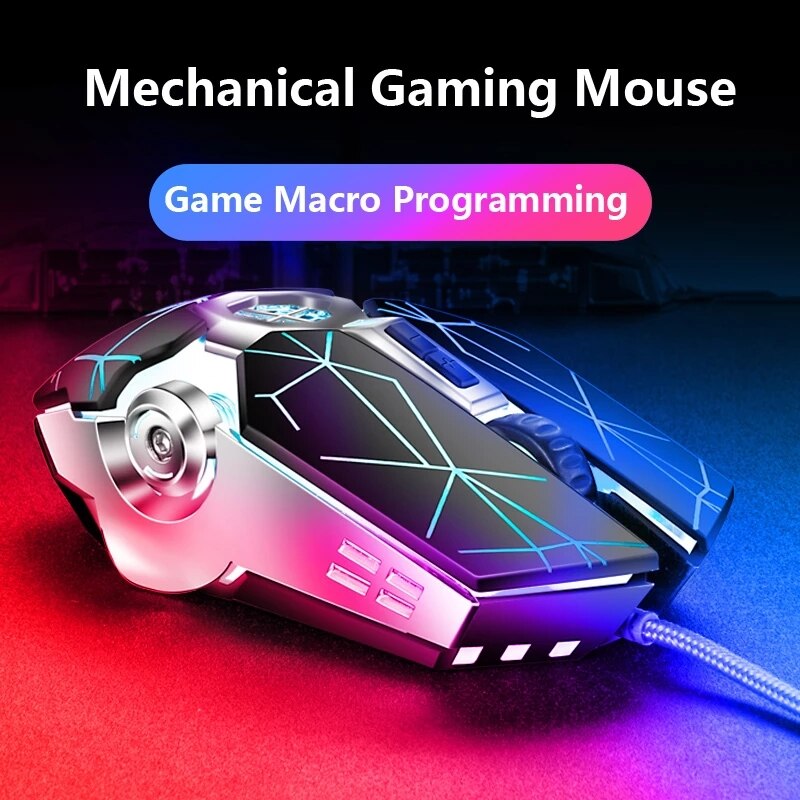 Viper Q7 mechaniczna mysz do gier pulpit laptop biurowy luminous przewodowa mysz esportowa CF gra przewodowa mysz