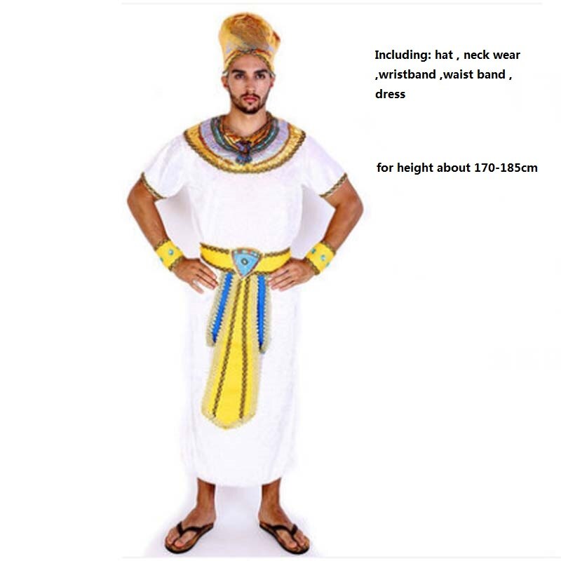 Adulto hombre Egipto disfraz Rey reina Faraón Cosplay disfraces Halloween vestido de carnaval suministros de