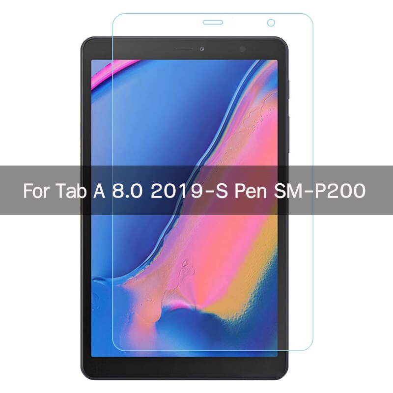 Protector de pantalla de vidrio templado para Samsung Galaxy Tab A 10,1 de T510 10,5 T590 T580 8,0 T290 P200 7,0 T285 9,7 T550: Tab A 8.0 S Pen P200