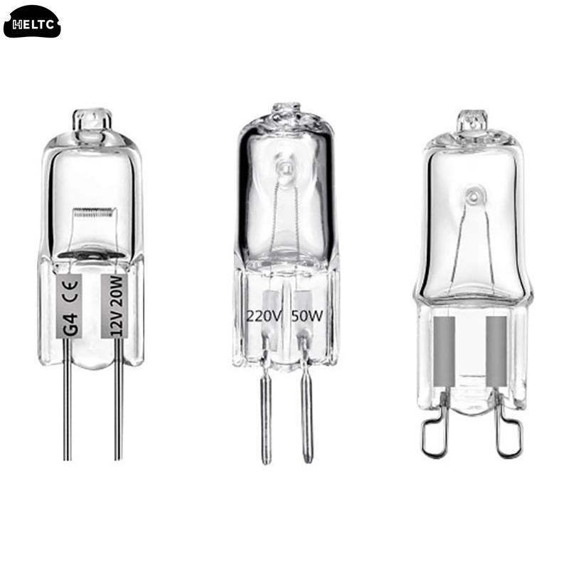 Lampes halogènes à 2 broches, 20W, 25W, 35W, 40W, DC 12V, 220V, Type G4, G5.3, G9, 20W, 25W, 35W, 1 pièce ampoule transparente pour la décoration de la maison, 40W