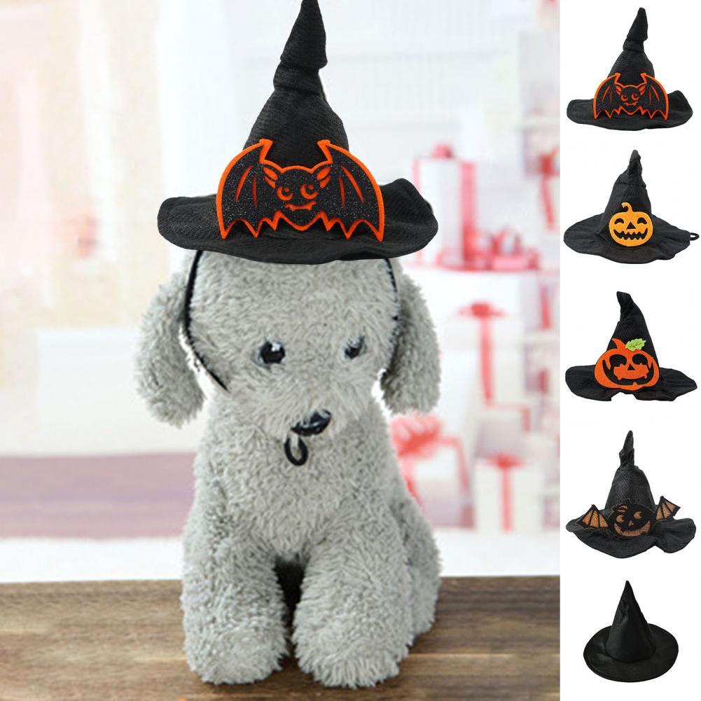 Sombrero de Navidad para Halloween, disfraz de Mascota para gato, perro, cachorro, gato, bruja, mago, sombrero de Halloween, suministro de perro y gato