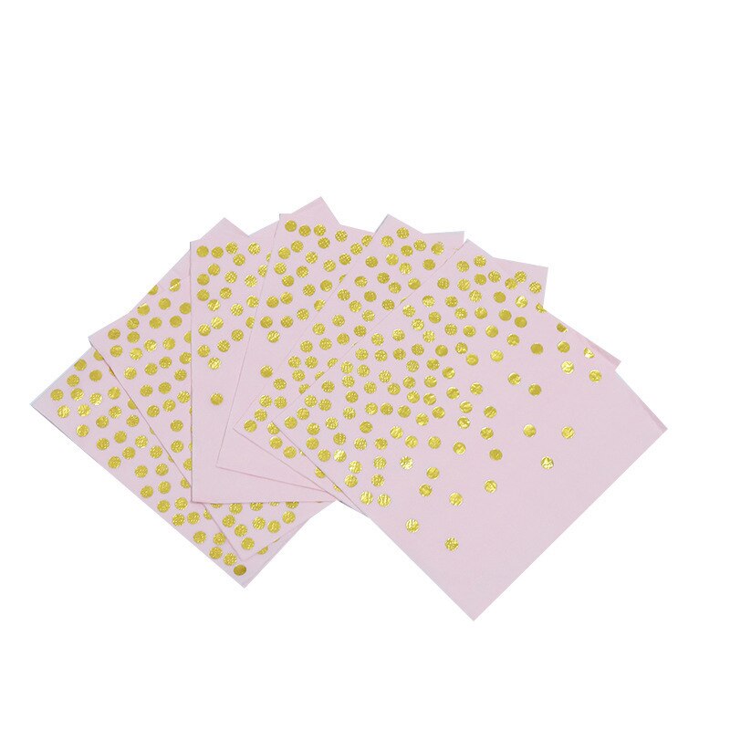Roze Feestartikelen Set Stippen Papieren Borden Wegwerp Servies Set Servetten Cups Vork Messen Lepel Verjaardag Bruiloft Baby Shower: Napkins 10pieces