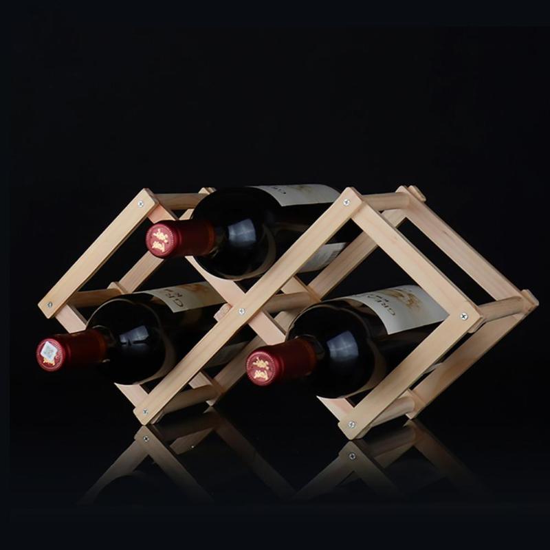 Neue Klassische Holz Rotwein Gestell 3 Flasche Halfter Halterung Küche Bar Displa