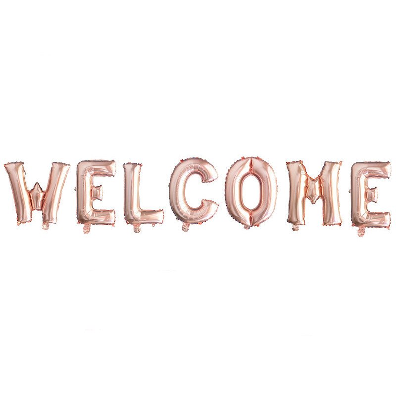 1set Rose Gold Willkommen Zu Hause Brief Folie Luftballons Willkommen Zurück zu Hause Event Party Decor Supliers Aufblasbare Luft Bälle dekoration: Mint Grün