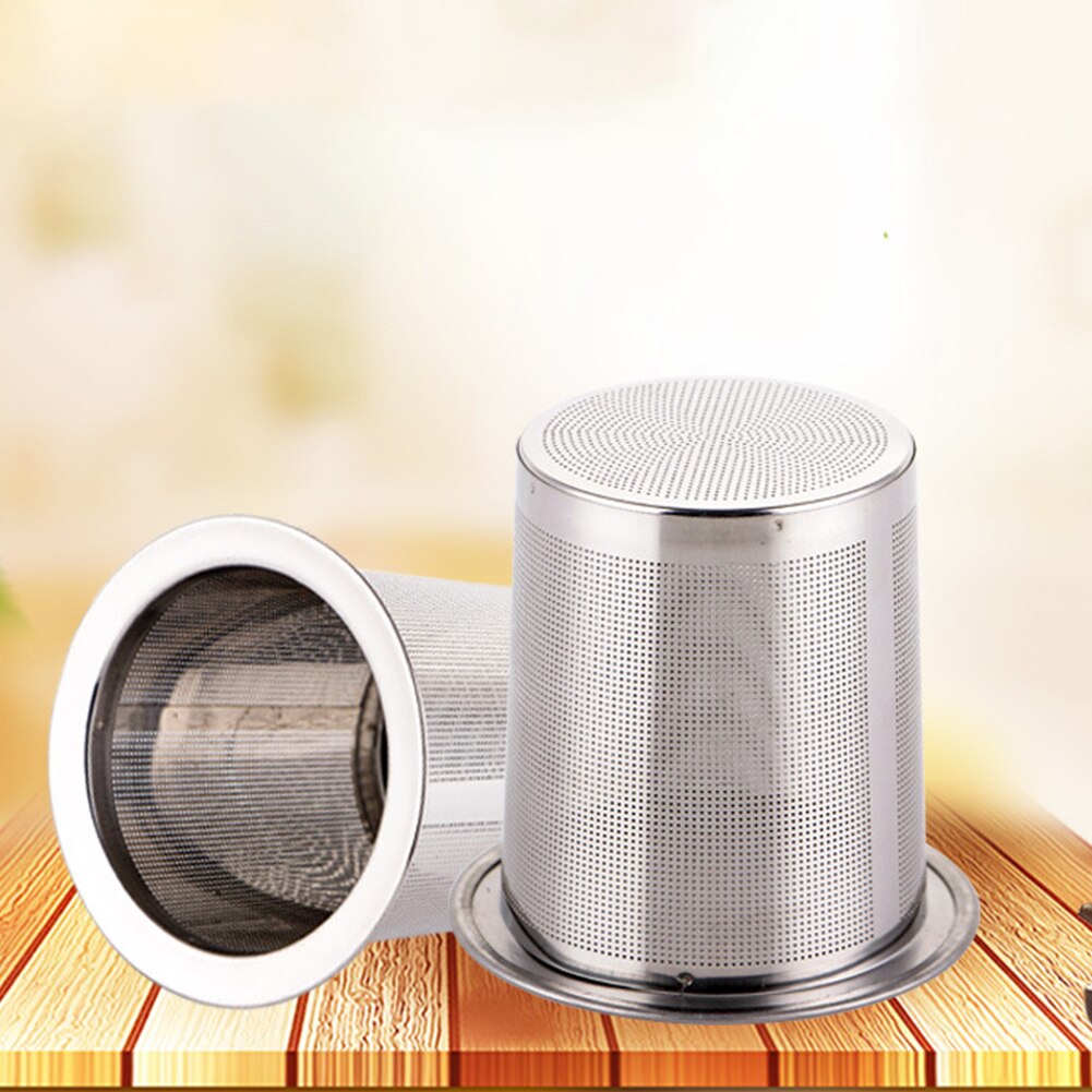 304 Stainless Steel Tea Strainer Teapot Double Handles Loose Leaf Spice Filter Cup Hanging Infuser Kitchen Accessories Cl