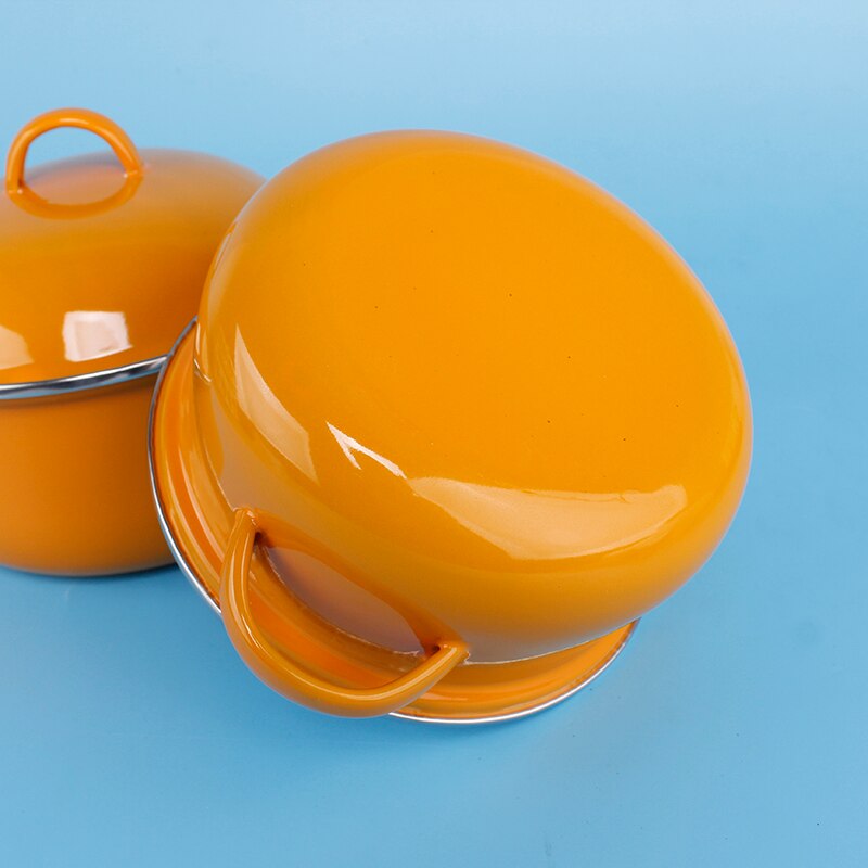 Nonstick Soup Pot Enamel Cooking Pot Thick Bottom Stock Pot Handle Ramen Noodles Gas Cooker Ollas De Cocina Kitchen Cookware