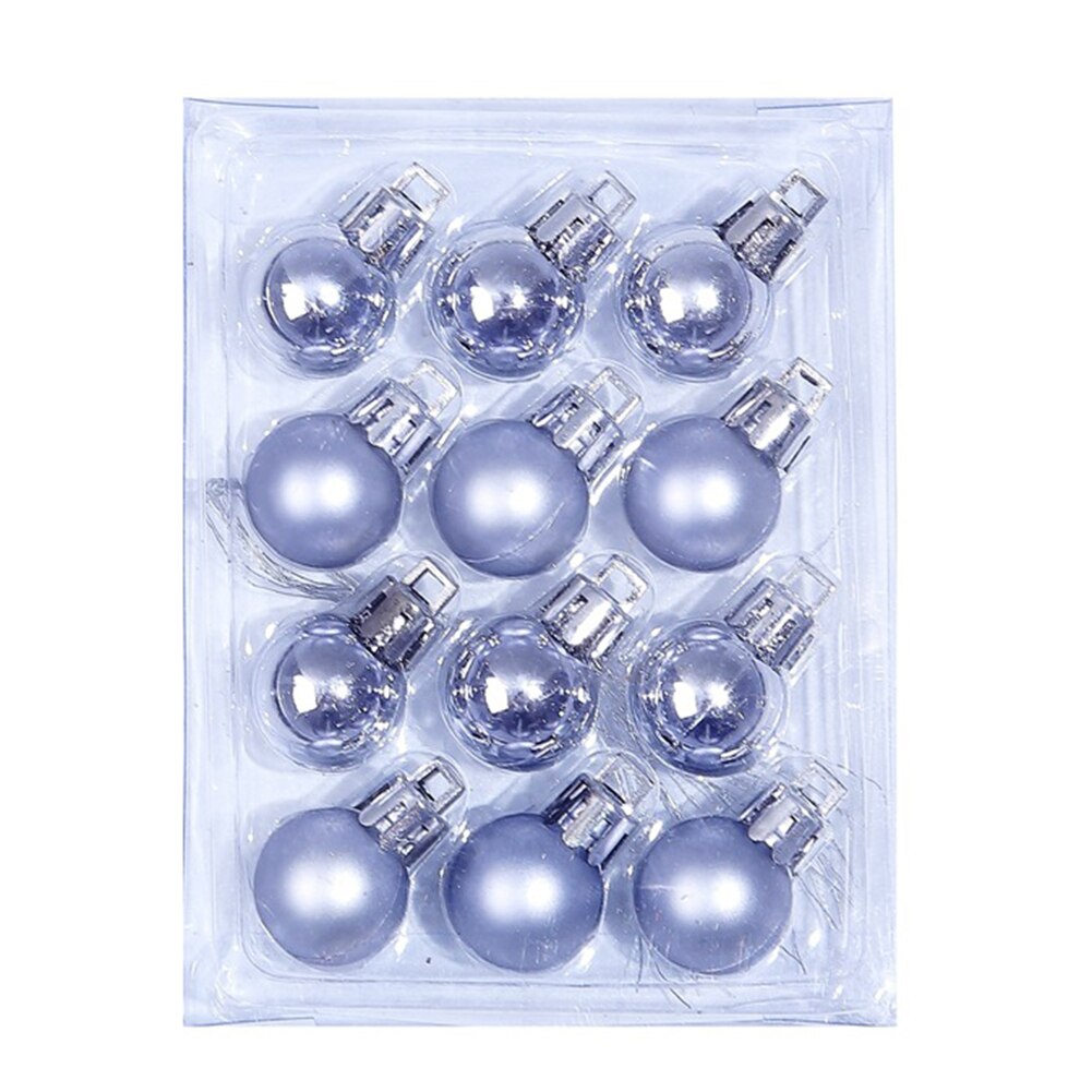 12 stuks veelkleurige kerstballen met glitters, hangende kerstversieringen voor in huis, palline natale decor: D