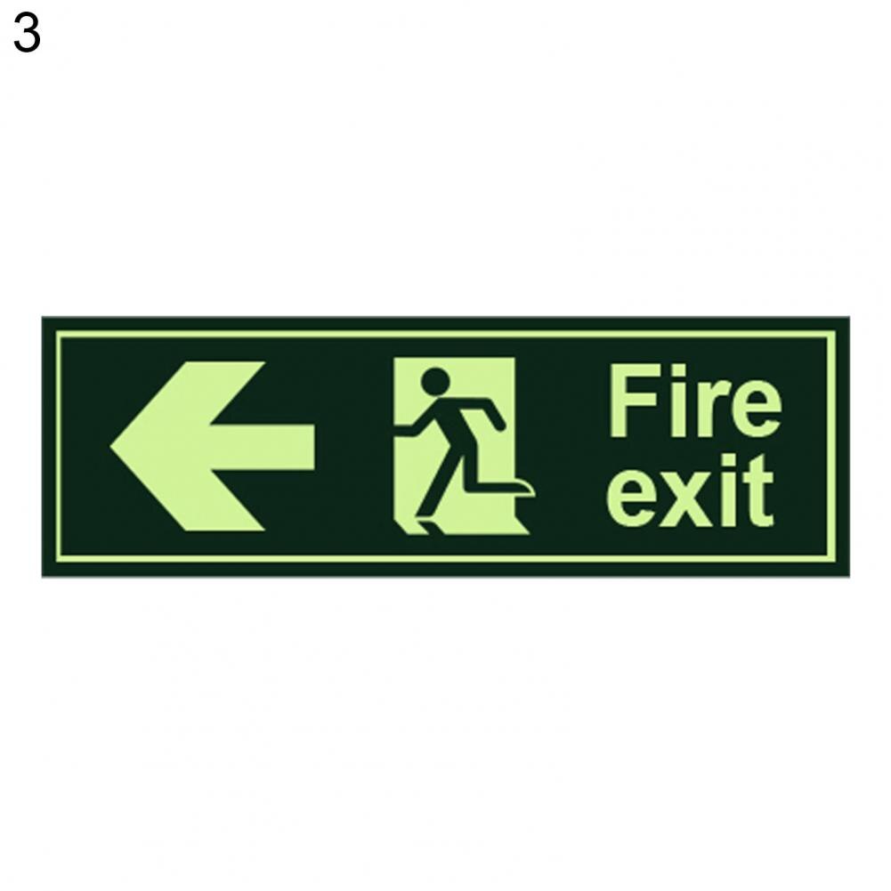 Exit Sign Sticker Self Adhisive Luminous PVC High Visibility Secure Guidance Sticker for Restaurant: 3
