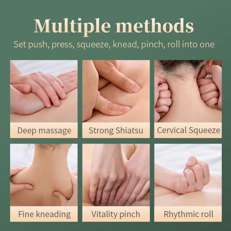 JinKaiRui – masseur électrique Shiatsu pour le dos, les épaules, le cou et le corps, châle multifonctionnel, pétrissage chauffant à infrarouge, voiture/maison