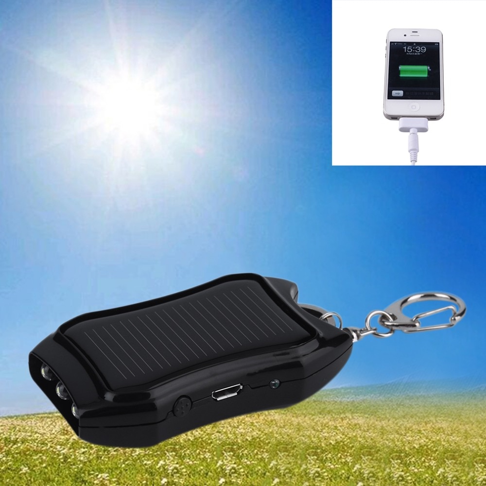 1200Mah Solar Sleutelhanger Solar Charger Mobile Voeding Energiebesparing Charger/Batterij Power Bank Voor Mobiele Telefoon