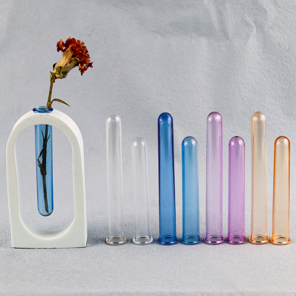 5 stücke Blumen Reagenzglas Vase Acryl Glas DIY Wohnkultur Gips Harz Klar Anzeige-ständer Anlage Inkubator Für Hydrokultur herstellung