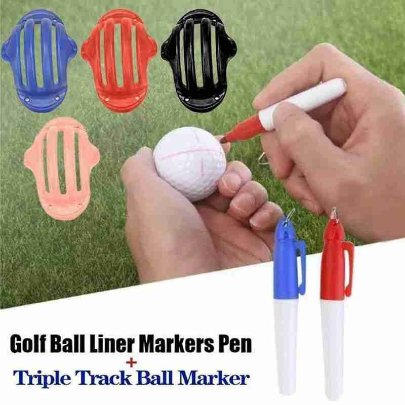 Golfboll liner golfboll justering linje markör märken mall rita golfsving