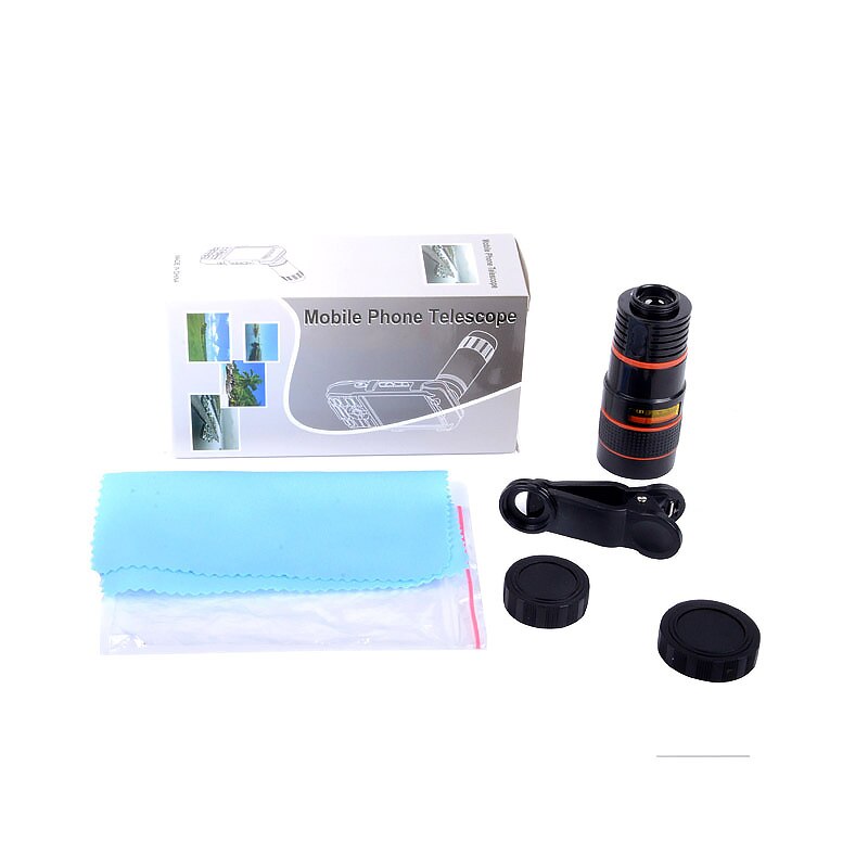 Draagbare 8x18 Mobiele Telefoon Monoculaire Telescoop HD Zoom Mobiele Telefoon Camera Telescoop Optische Lens met Telefoon Clip