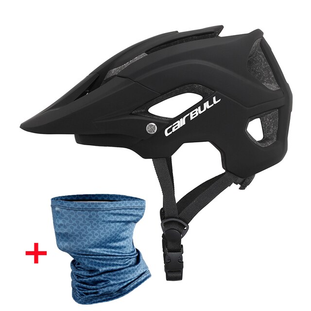 Cairbull MTB Bicycle Helmet Mountain Bike Removable Sun Visor XC DH AM HardTrail ENDURO Cycling Outdoor Safety Helmet: Black Gift / M(54-58CM)