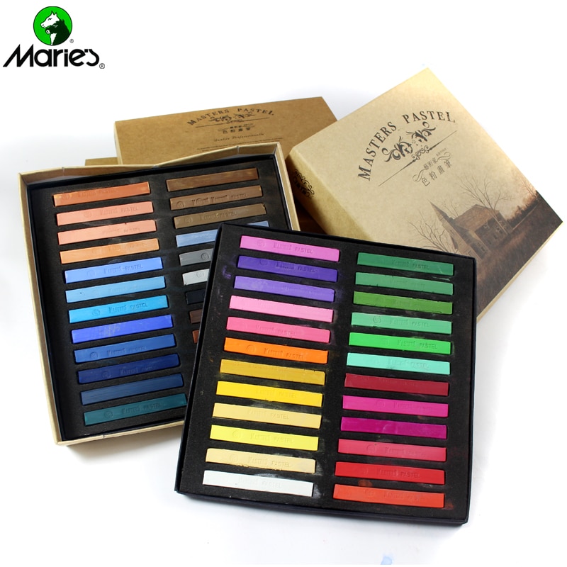 Marie 'S 12/24/36/48 Kleuren Zachte Masters Pastel Gekleurde Krijt Tekening Coloring Dye Haar Art Supplies