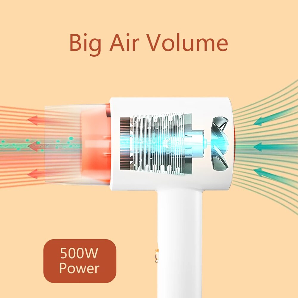 Negativ Ionen Fön 500W Leichte Haar &Ampere; kalt Luft Wind Gebläse Trockenen Elektrische Heimat Reise Haushalt Schlafsaal