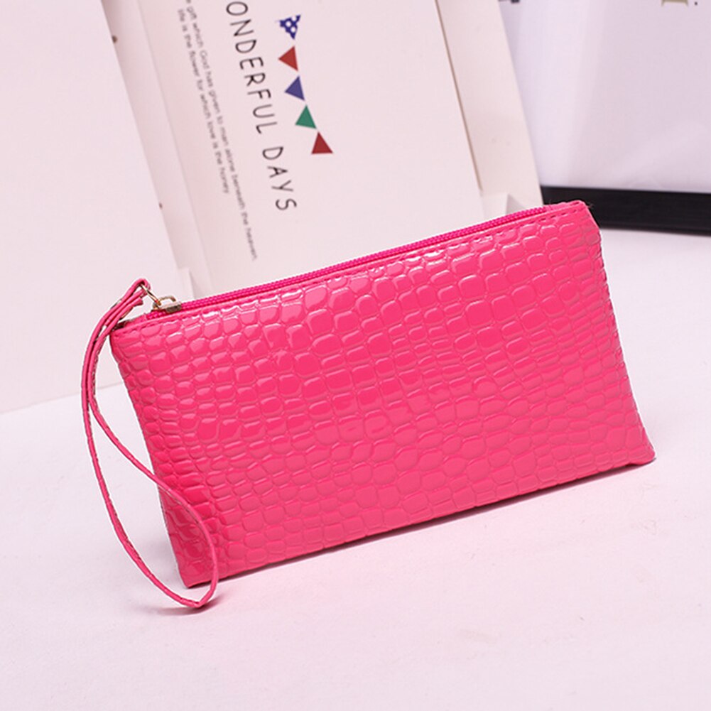 Mode Pu Leer Vrouwen Portemonnee Lange Pu Lederen Meerdere Kaarten Houder Clutch Vrouwelijke Portemonnee Portemonnee: rose