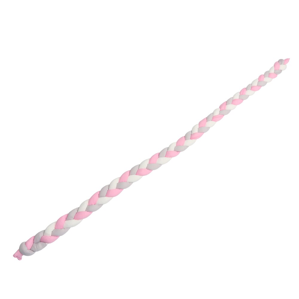 Almohadilla de protección para cuna, parachoques para recién nacido con nudo nórdico, 2M de largo, decoración para cuna, almohada trenzada anudada, parachoques para cuna