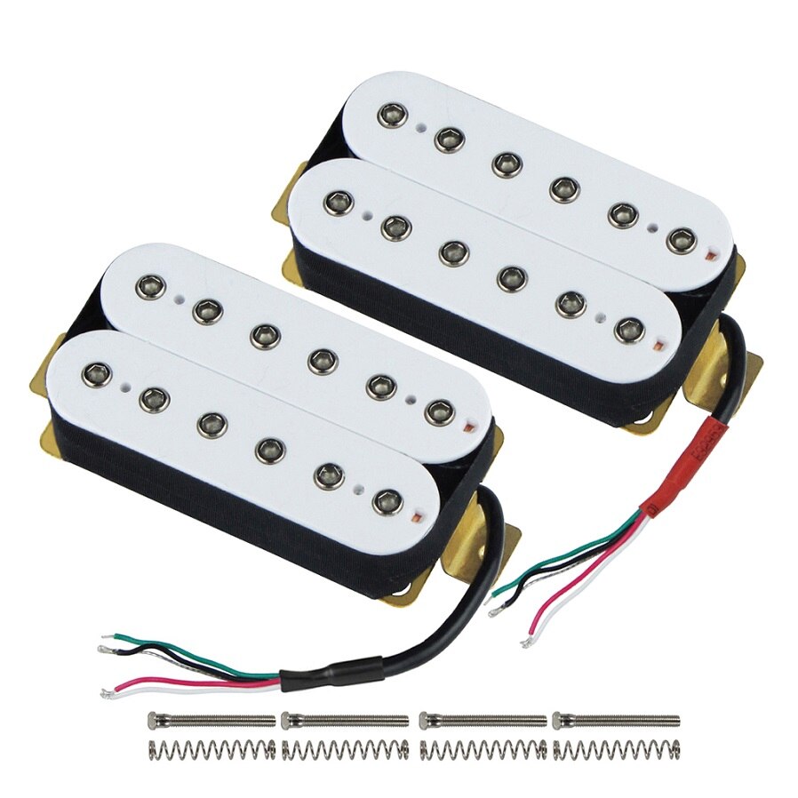 Neck Bridge Pickup Set FLEOR Humbucker Pickup Set For LP Style Guitars - Ceramic Neck & Bridge Pickups In Chrome FLEOR Humbucker Ceramic Pickups For LP Style Electric Guitar - Foto 12
