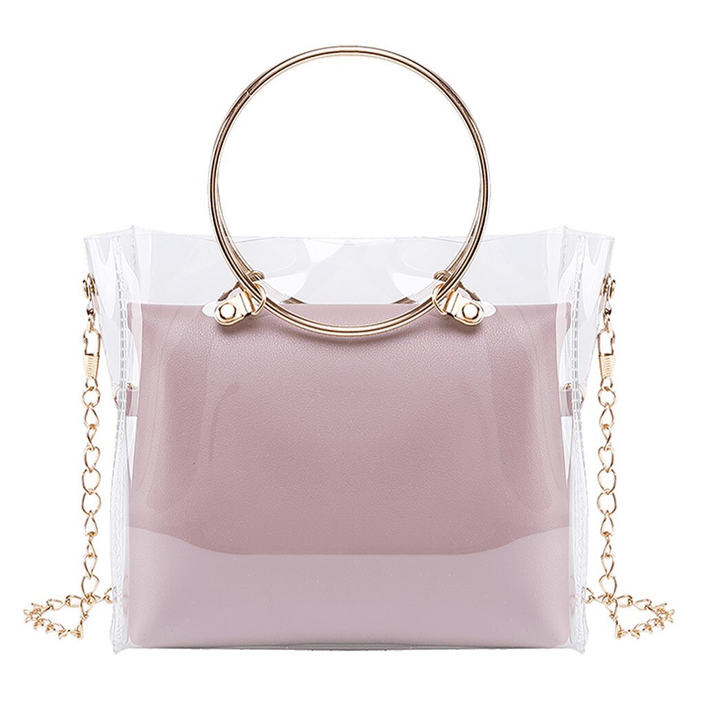 sac à main de luxe femmes Transparent sac seau clair PVC gelée petit sac à bandoulière femme chaîne bandoulière sacs de messager # YL5: VIOLET
