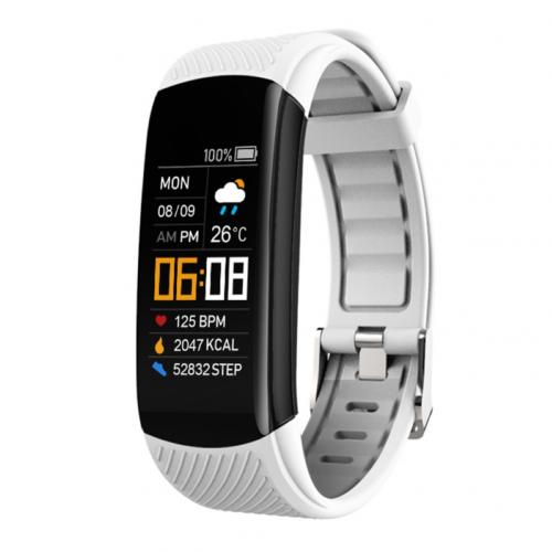 C5S Bluetooth Waterproof Heart Rate Sleep Monitor Fitness Sports Smart Bracelet: White