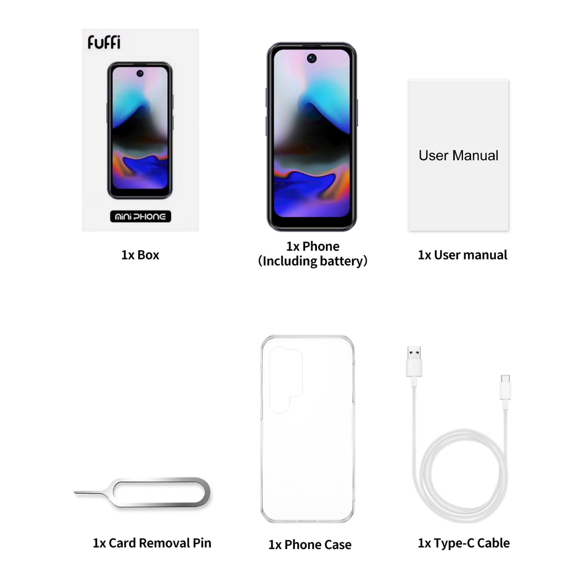 FUFFI-X7 Pro Mini Smartphone,4G Network,3.75 inch,2+16GB ROM,Android 10.0,Mobile phones,Google Play Store,2400mAh,Cellphones