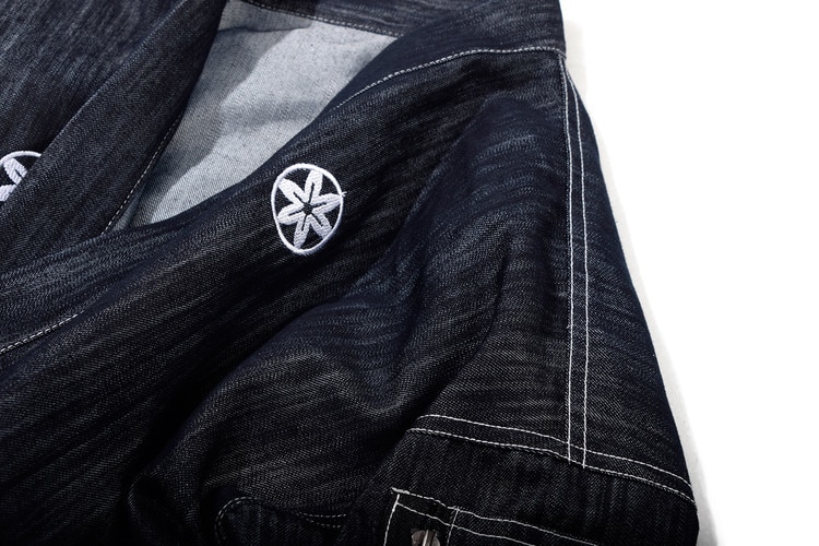 Chaqueta Kimono japonesa para hombre, cárdigan vaquero a la , cortavientos, estilo Harajuku con bordado, talla grande, #4204