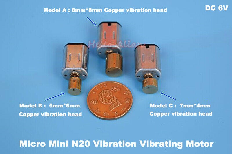 Micro Mini N20 Trillingen Motor Dc 5V 6V Vibrerende Motor Koper Vibrator Diy Massager