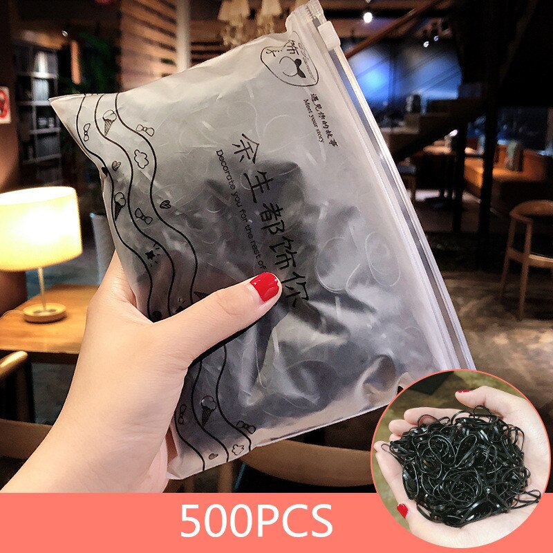 2500pcs Meisjes Elastieken Haarbanden Haar Ring Wegwerp Paardenstaart Houder Rubber Band Scrunchies Kids Gum voor Haar Accessoires: H19