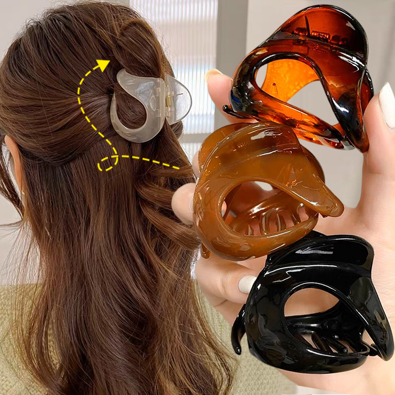 Pinza de garra de pelo cruzada para niña, pinza de pelo con forma de corazón dulce, cangrejo de tamaño pequeño, accesorios para el cabello elegantes, de