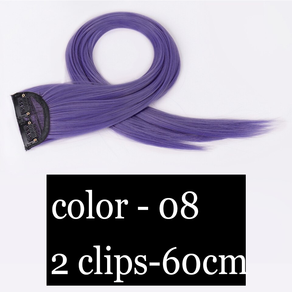 extensions cheveux clip naturel rajout cheveux rajout cheveux Pince synthétique en extension de cheveux rose pièces arc-en-ciel pour les femmes extensions couleur colorée extensions de cheveux perruque MUMUPI: 28