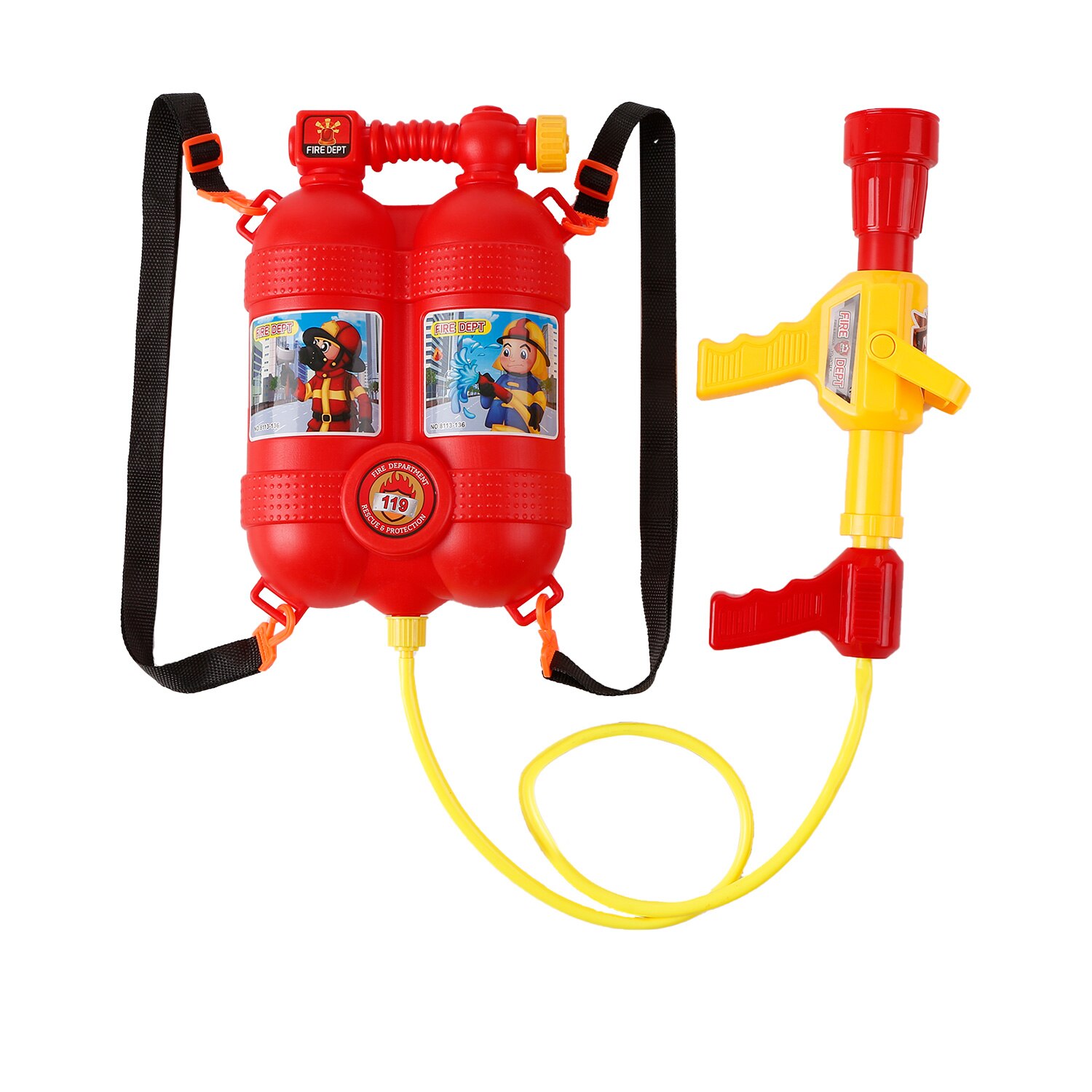 Fireman water spraying toy set Backpack Water Spraying Toy With a large water tank Children Outdoor Water Beach Toys for Kids: Default Title