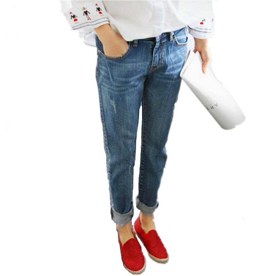 Herfststijl dames jeans elastische harem denim broek jeans slanke vintage boyfriend jeans voor vrouwen vrouwelijke broeken