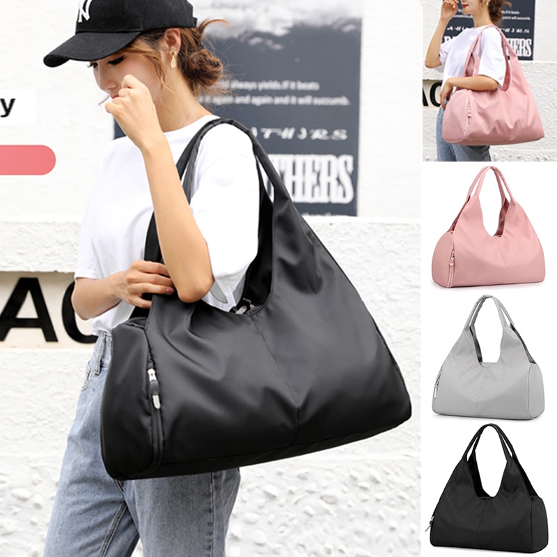 Nylon handväskor skuldra kvinnor resväskor weekend duffle bag vattentät multifunktionell stor organizer sportväska