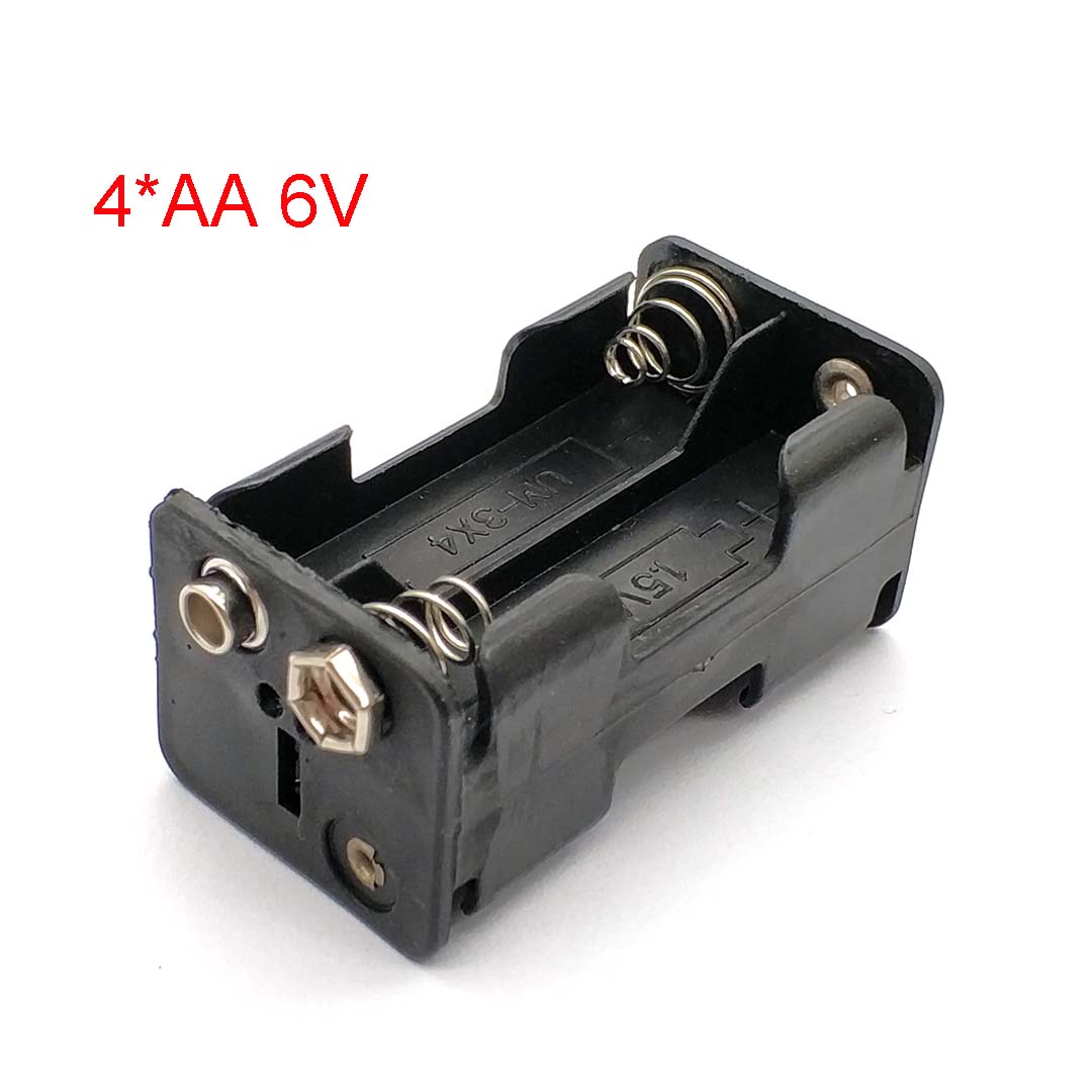 AA Battery Holder AA Battery Box with 9V Buckle 2 4 6 8 Slot AA Battery Case Series Connection DIY 3V 6V 9V 12V: Blue