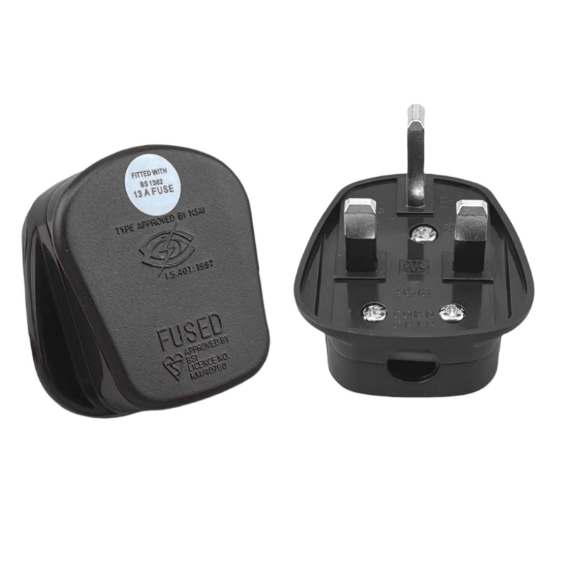 Adattatore per spina UK Prese di ricambio maschio Presa elettrica riscablabile Connettore adattatore per spina UK per cavo di prolunga di alimentazione
