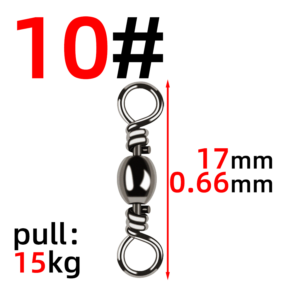 50Pcs Bottle Swivel High Speed Figure Eight Ring 8 Figure Ring Connector Fishing Gear Accessories: Red