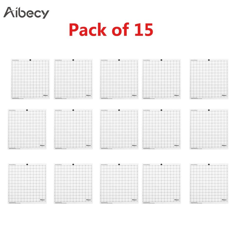 15pcs Aibecy Cutting Mat 12In Measuring Grid Repalcement Translucent PP Material Cutting Pad Adhesive Mat DIY Tool Cutting Board