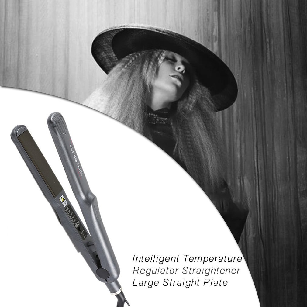 Peluquería Nano titanio pelo liso maíz madera contrachapada Clip de pelo liso maíz debe estar dentro esponjoso recto
