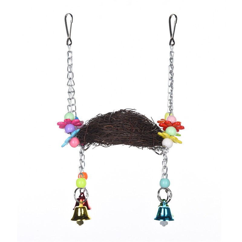 Handcraft Bird's Nest Toys For Birds Parrots To Play Bite Climb Bird Swing Toys