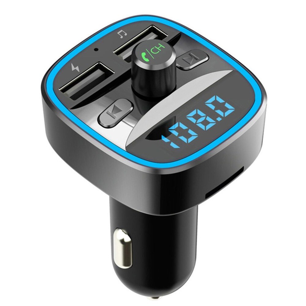 T25 FM transmetteur dans la voiture sans fil Radio transmetteur adaptateur lecteur de musique Kit de voiture 2 Ports USB appel mains libres