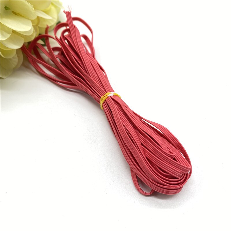 5Yards 3Mm Kleur Elastic Band Rope Rubber Hoofdband Lint Naaien Webbing Taille Schoenveter Diy Kleding Accessoires: 14