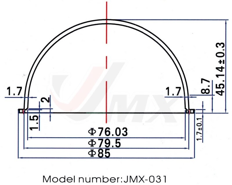 JMX 3.1 INCH Acrylic Indoor / Outdoor CCTV Clear Camera Dome Housing Security Dome Camera Housing