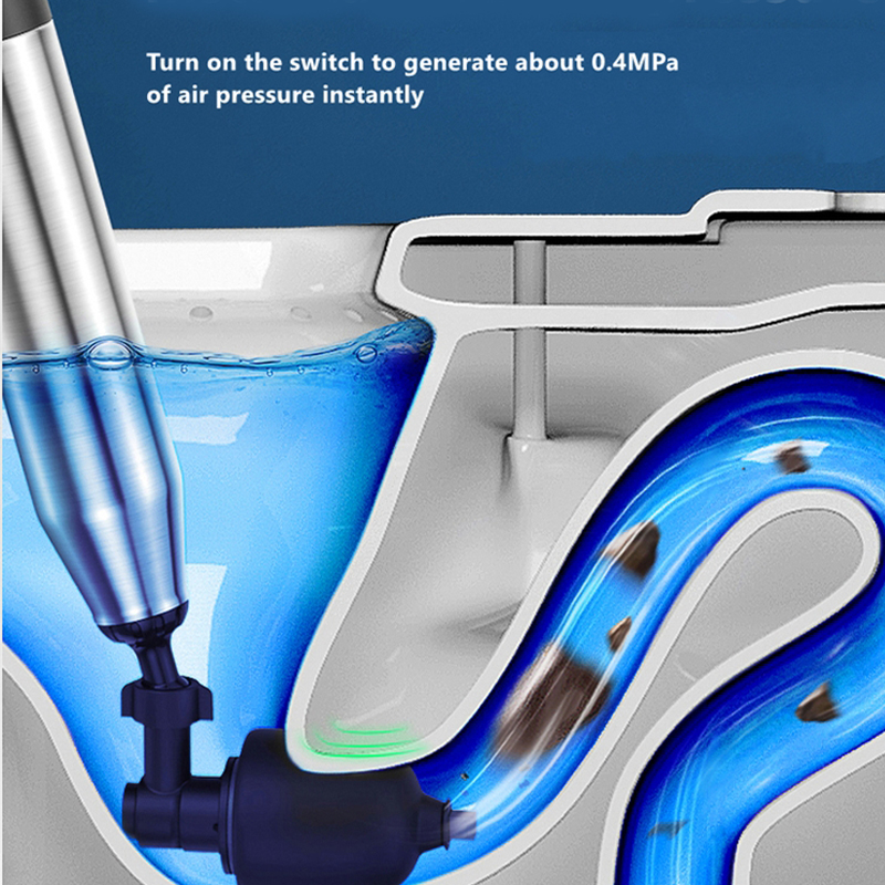 Clogged Toilet Pipe Plunger Clogged Toilet Plunger Air Blaster Pipe Unblocker Sink Plunger Sewer Cleaning Pneumatic Plunger