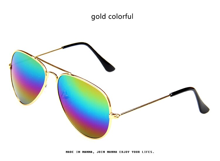 Longkeeper drenge piger børn solbriller mærke retro sød pilot solbriller børn oculos de sol gafas  uv400: Guld farverige