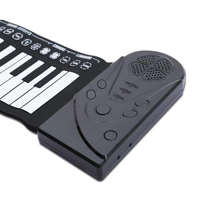49 tasten Klavier Midi- Tastatur Weichen Tragbare Klaviere rollen hoch für freundlicher Studenten Spaß Schwarz Weiß