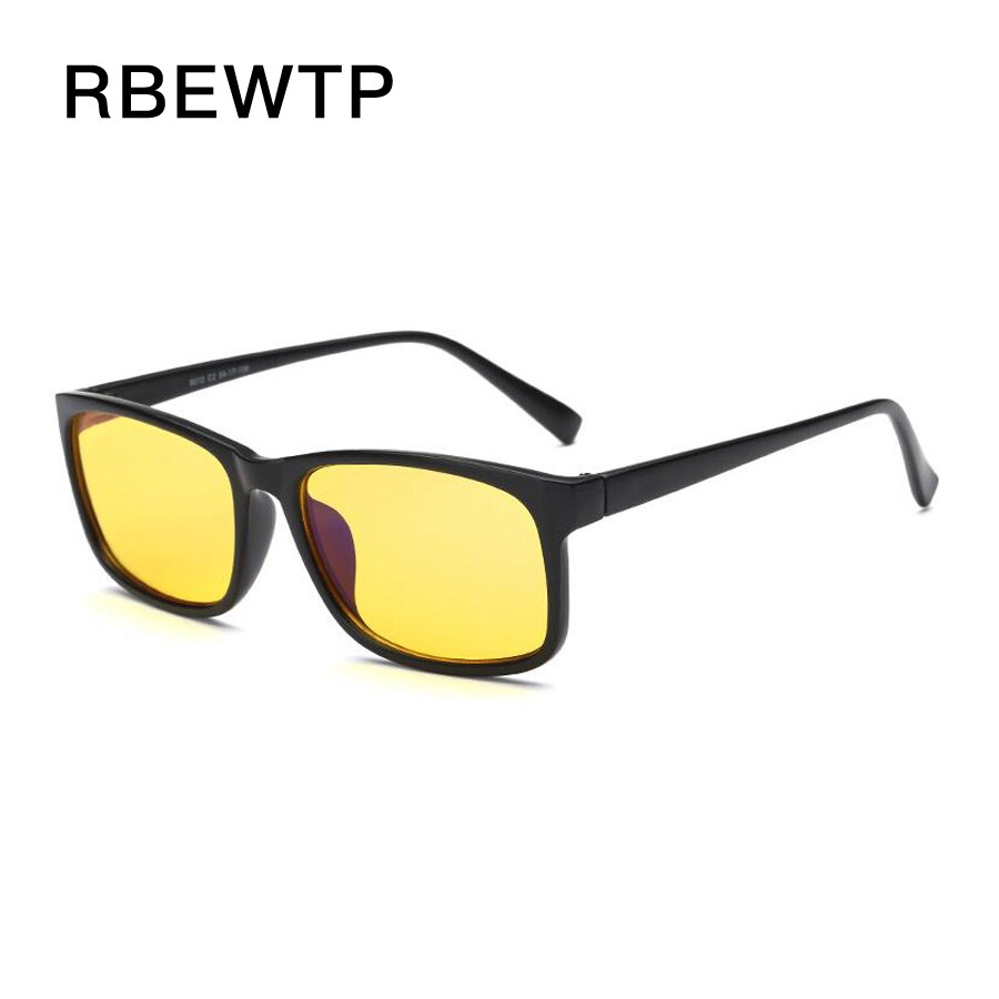 Rbewtp merk blauwlicht blokkerende bril led leesbril stralingsbestendige bril computer gaming bril montuur brillen: Matzwart