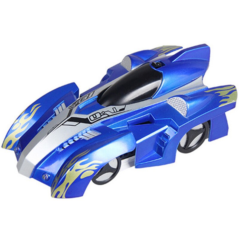 Remote Control Climbing Rc Car With Led Lights 360 Degree Rotating Stunt Toys Antigravity Machine Wall Car: Blue