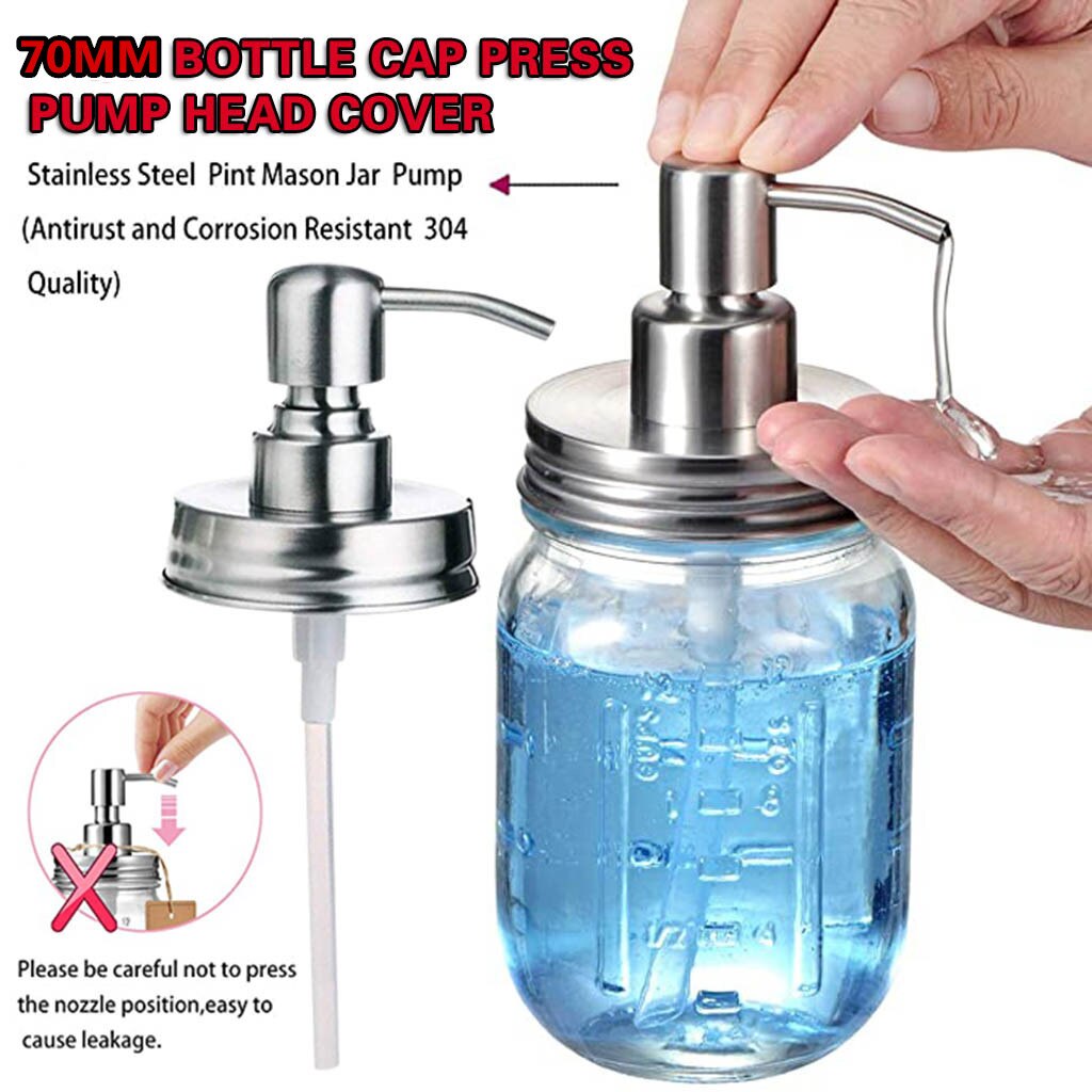 Boquilla dispensadora de jabón Universal de acero inoxidable Cabezal de presión
