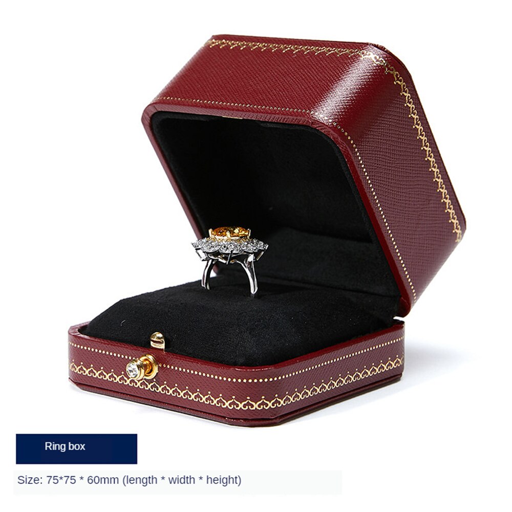 B-LIFE Premium Leather Necklace Box Pendant Storage Case Perfect for Engagement Bride Wedding Photography Bridal: O 1